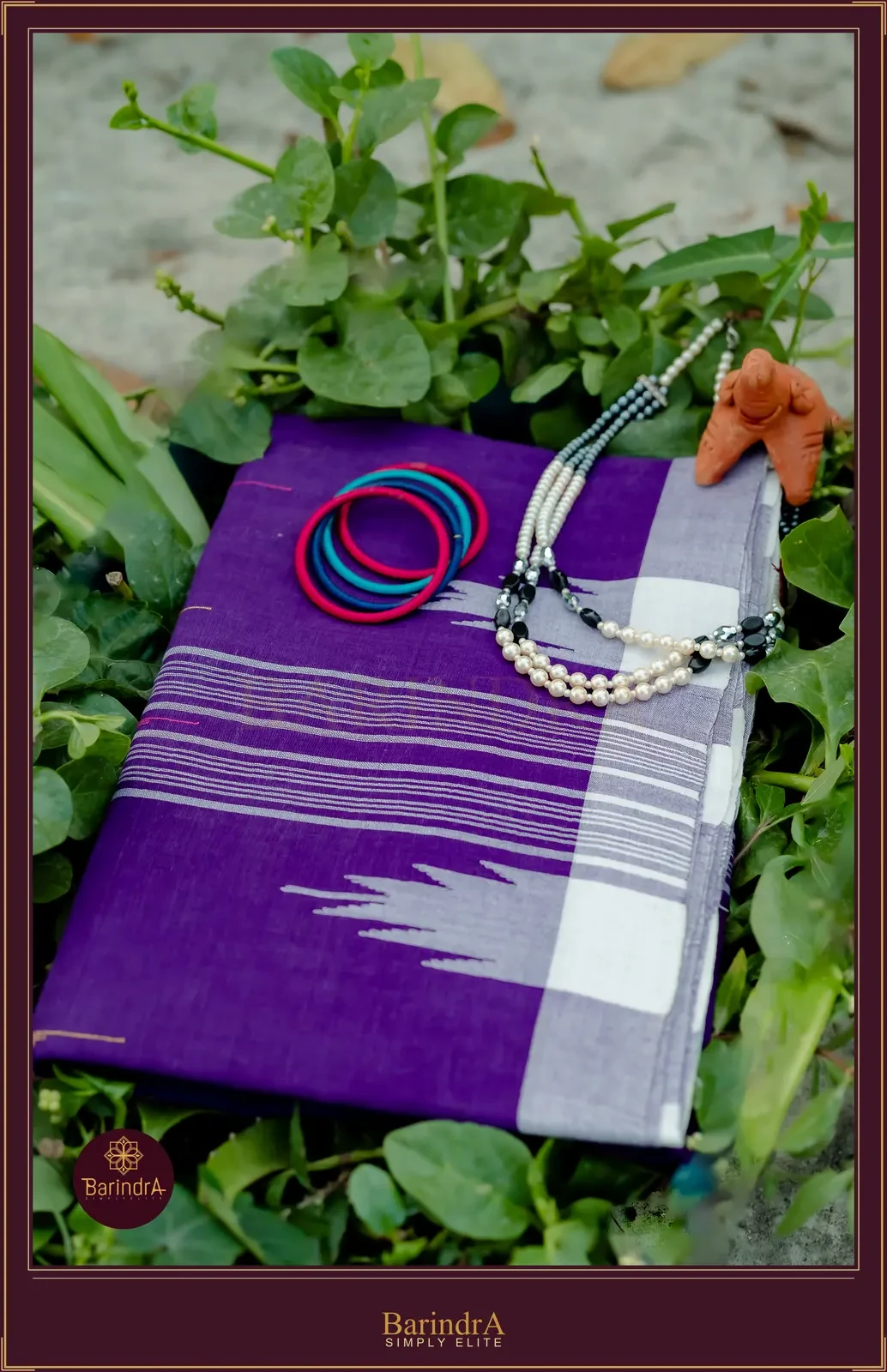 Monipuri Royal Purple saree from Barindra