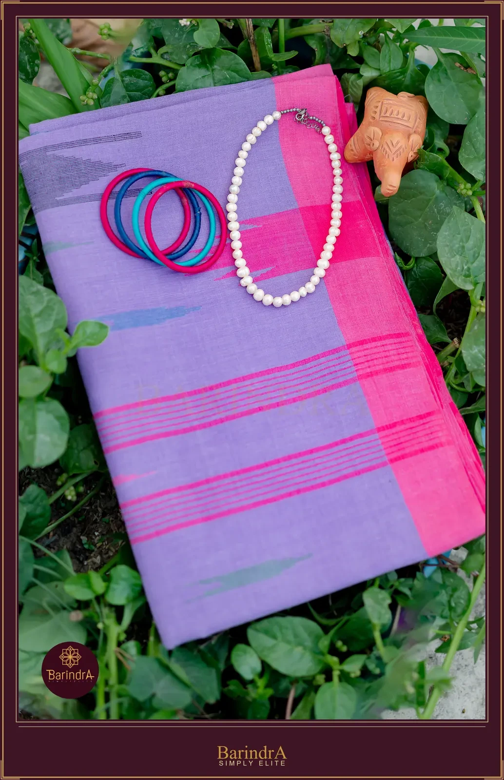 Monipuri Orchid Mist saree from Barindra